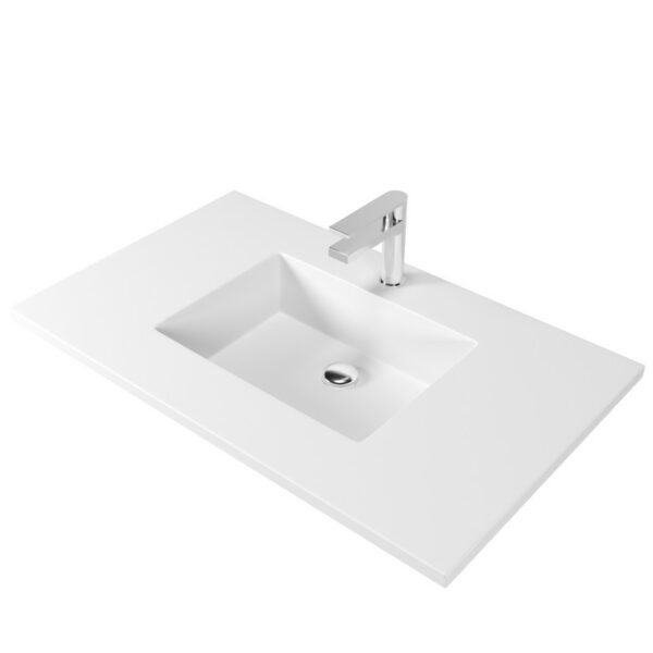 Castello USA CB-GM-2066-36-C Serenity 36 Inch Drop-in Vanity Countertop Sink