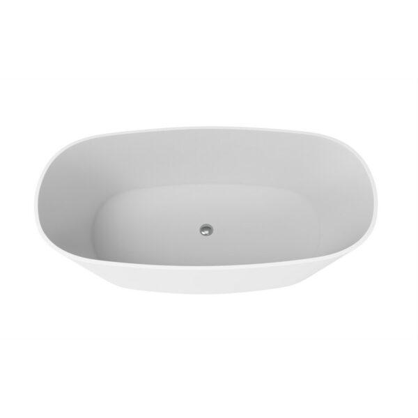 Castello USA CB-GM-8006 Hermosa 70 7/8 Inch Solid Surface Freestanding Bathtub