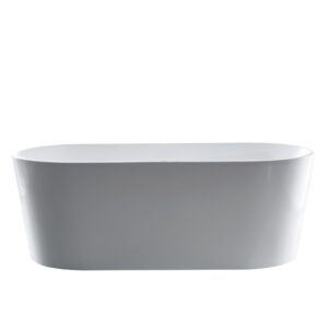 Castello USA CB-03-59 Scarlett 58 7/8 Inch Freestanding Tub with Small Chrome Drainer and Overflow