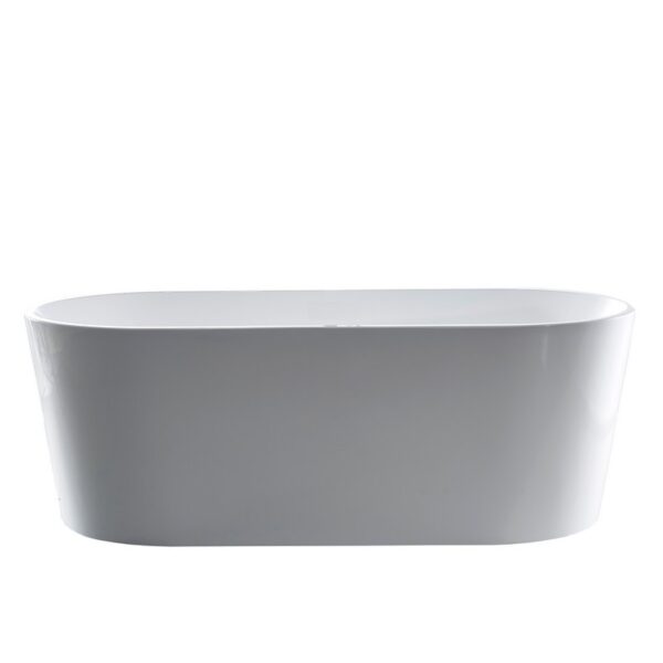 Castello USA CB-03-63 Scarlett 63 Inch Freestanding Tub with Small Chrome Drainer and Overflow