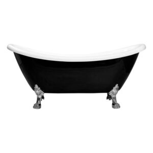 Castello USA CB-26-60 Daphne 60 Inch Acrylic Freestanding Tub with Small Chrome Drainer/Overflow