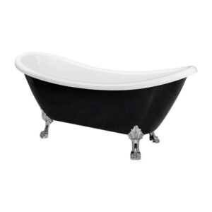 Castello USA CB-26-70-B Daphne 69 Inch Acrylic Freestanding Bathtub - Black