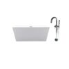 Castello USA CB-37-63 Scarlett 63 Inch Freestanding Tub with Drainer and Overflow