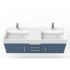 Castello USA CB-AMAZON-60BU-SET Amazon 59 1/2 Inch Blue Vanity Set with Top