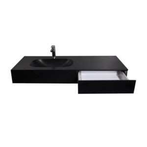 Castello USA CB-GM-20106-L-B-D Sonoma 47 1/4 Inch Wall Mounted Basin with Drawer