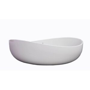 Castello USA CB-GM-8015 Newport 70 7/8 Inch Stone Resin Freestanding Bathtub