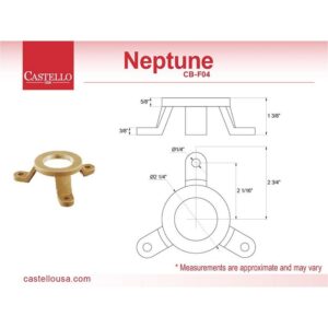 Castello USA CB-NEPTUNE-B Breeze Neptune 44 7/8 Inch Tub Filler with Shower Attachment