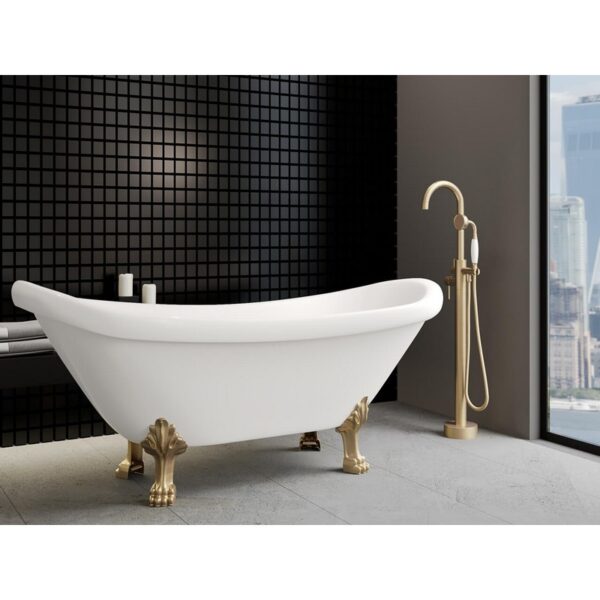 Castello USA CB-NEPTUNE-D Drift Neptune 44 7/8 Inch Tub Filler with Shower Attachment