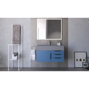 Castello USA CB-NILE-36BU-SET Nile 35 Inch Blue Vanity Set with Top