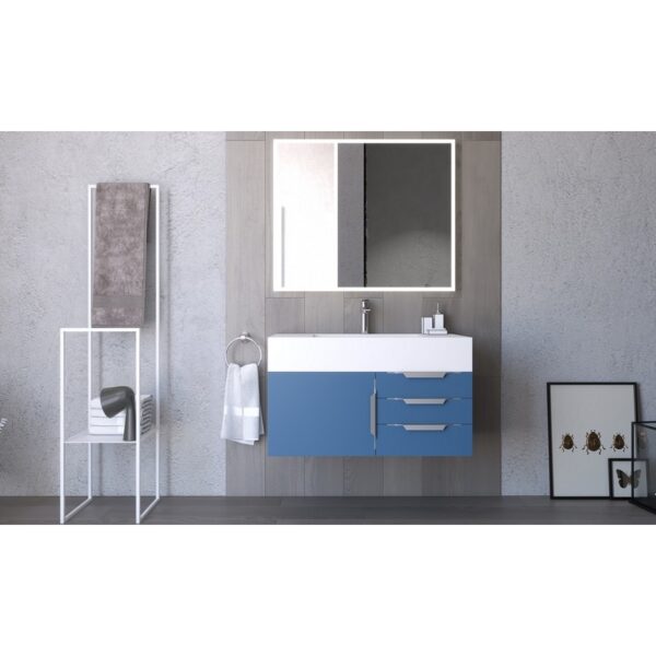 Castello USA CB-NILE-36BU-SET Nile 35 Inch Blue Vanity Set with Top