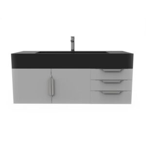 Castello USA CB-NILE-48G-SET Nile 47 3/4 Inch Grey Vanity Set with Top