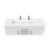 Castello USA CB-NILE-60W-SET Nile 59 1/2 Inch White Vanity Set with Top