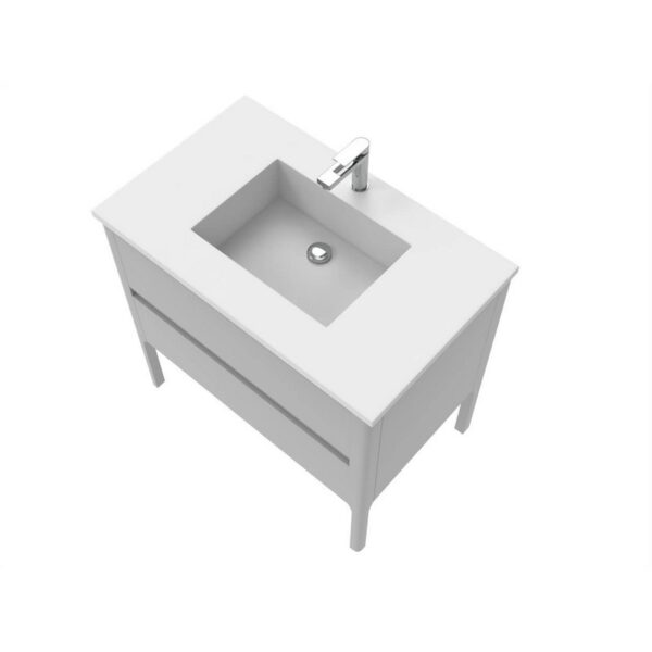 Castello USA CB-SERENA-36G-SET Serena 36 Inch Grey Vanity Set with Top