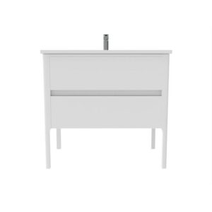 Castello USA CB-SERENA-36W-SET Serena 36 Inch White Vanity Set with Top