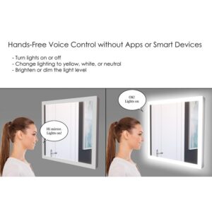 Castello USA CB-SM432-36-30 Angelina 36 x 30 Inch Smart Mirror