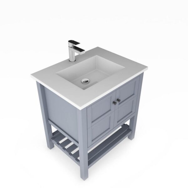 Castello USA CB-VENICE-30G-SET Venice 30 Inch Grey Vanity Set with Top