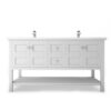 Castello USA CB-VENICE-60W-SET Venice 60 Inch White Vanity Set with Top