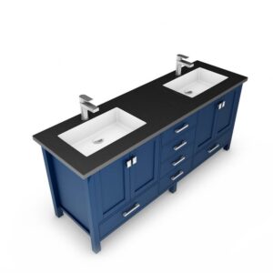 Castello USA CB-YAM-60BU-SET Yamyam 60 Inch Blue Vanity Set with Top