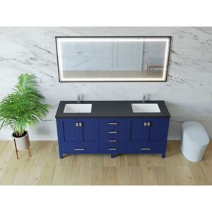 Castello USA CB-YAM-60BU-SET Yamyam 60 Inch Blue Vanity Set with Top