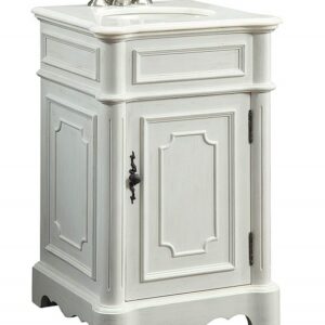 Chans Furniture CF-3006W-AW Teega 21 Inch Antique White Bathroom Sink Vanity