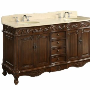 Chans Furniture CF-3882M-TK-72 Beckham 72 Inch Brown Bathroom Double Sink Vanity