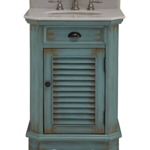 Chans Furniture CF-47523BU Abbeville 24 Inch Light Blue Bathroom Sink Vanity