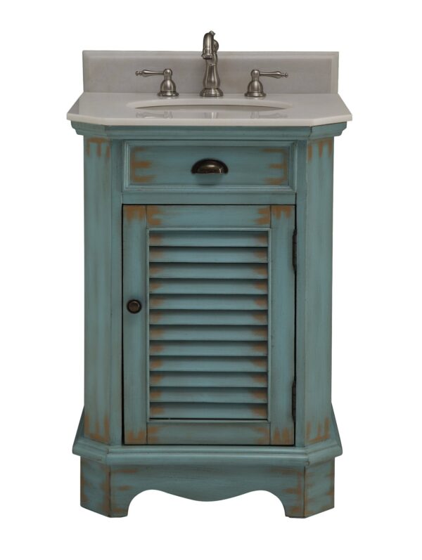 Chans Furniture CF-47523BU Abbeville 24 Inch Light Blue Bathroom Sink Vanity