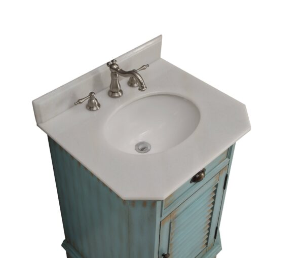 Chans Furniture CF-47523BU Abbeville 24 Inch Light Blue Bathroom Sink Vanity