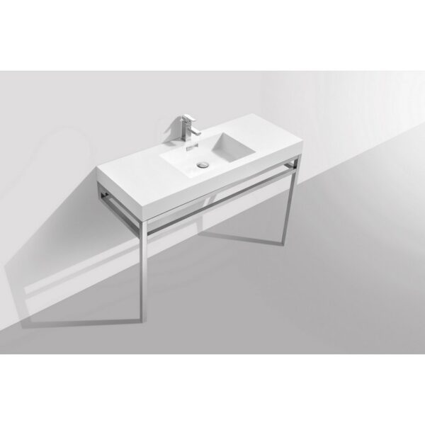 Kubebath KB CH48 Haus 48 Inch Console Single Sink Bath Vanity with White Acrylic Sink