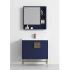 Chans Furniture CL-108NB-32ZI 32 Inches Tennant Brand Kuro Minimalistic Bathroom Vanity In Navy Blue