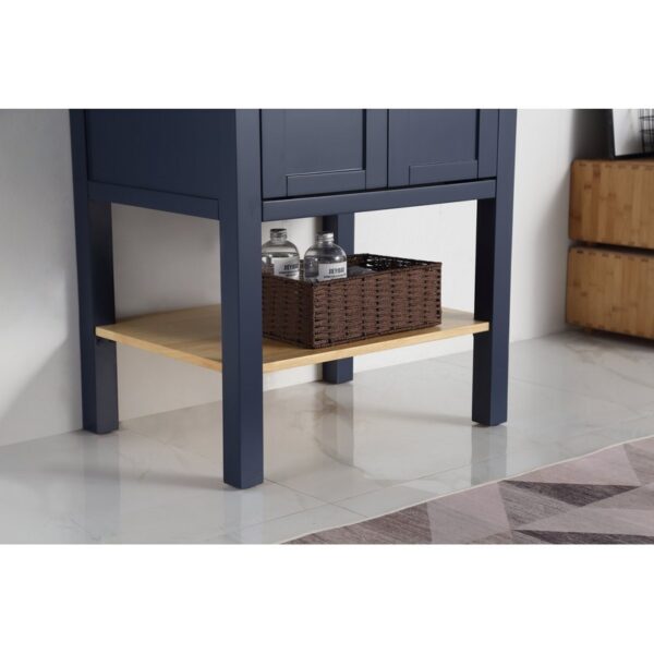 Chans Furniture CL-208NB-24 24 Inches Tennant Brand Arola Small Slim Narrow Bathroom Vanity In Navy Blue