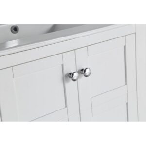 Chans Furniture CL-208W-24 24 Inches Tennant Brand Arola Small Slim Narrow Bathroom Vanity In White