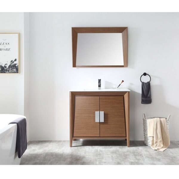 Chans Furniture CL-22WV36-ZI 36 Inches Larvotto Modern Single Sink Bathroom Vanity In Light Wheat