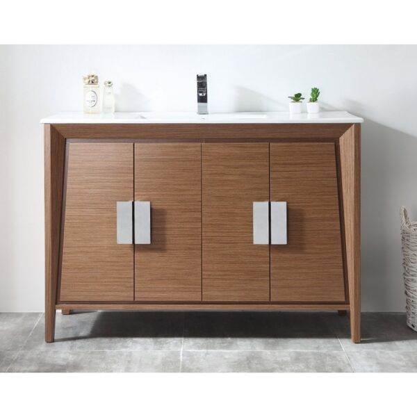 Chans Furniture CL-22WV47-ZI 48 Inches Larvotto Color Modern Single Sink Bathroom Vanity In Light Wheat