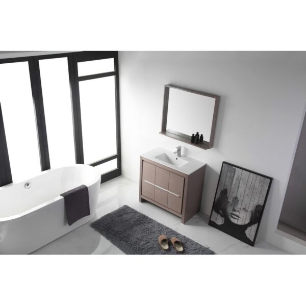 Chans Furniture CL10-GO36-ZI 36 Inch Tennant Brand Modern Style Vanity - Viara Bathroom Sink Vanity in Gray Oak