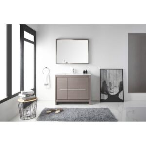 Chans Furniture CL10-GO40-ZI 40 Inch Tennant Brand Modern Style Vanity - Viara Bathroom Sink Vanity in Gray Oak