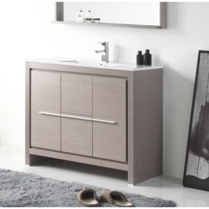 Chans Furniture CL10-GO40-ZI 40 Inch Tennant Brand Modern Style Vanity - Viara Bathroom Sink Vanity in Gray Oak