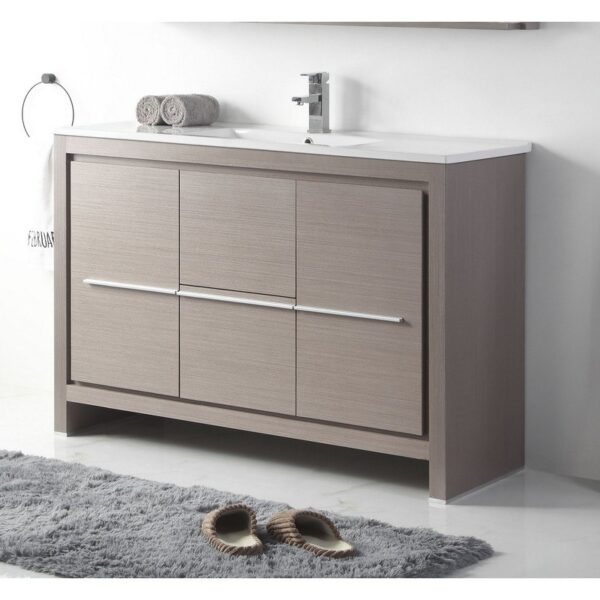 Chans Furniture CL10-GO47-ZI 48 Inch Tennant Brand VIARA Modern Style Vanity - Bathroom Sink Vanity in Gray Oak