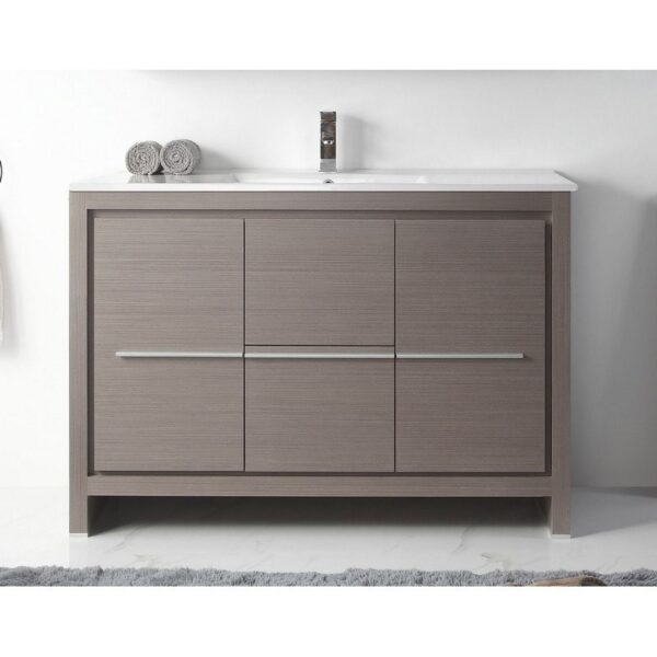 Chans Furniture CL10-GO47-ZI 48 Inch Tennant Brand VIARA Modern Style Vanity - Bathroom Sink Vanity in Gray Oak