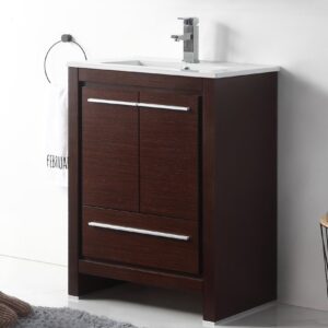 Chans Furniture CL10-WE24-ZI 24 Inch Viara Bathroom Sink Vanity in Espresso