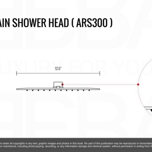 Kubebath KB CR3001V Aqua Piazza Shower Set with 12 Inch Ceiling Mount Square Rain Shower Head