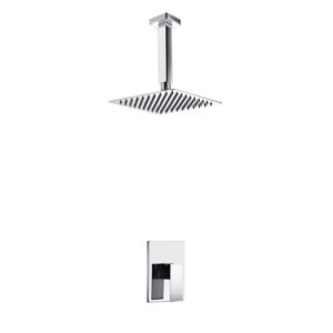 Kubebath KB CR3001V Aqua Piazza Shower Set with 12 Inch Ceiling Mount Square Rain Shower Head