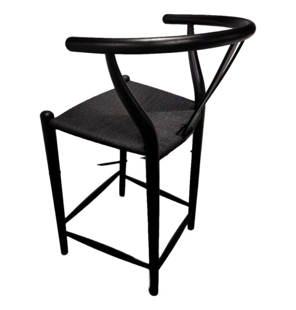 GFURN Dagmar Counter Stool - Black & Black Cord