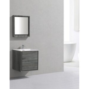 Kubebath DL24 De Lusso 24 Inch Wall Mount Single Sink Bath Vanity