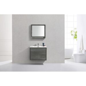 Kubebath DL30 De Lusso 30 Inch Wall Mount Single Sink Bath Vanity