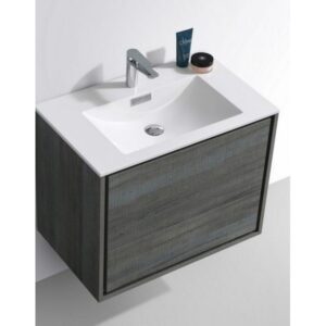 Kubebath DL30 De Lusso 30 Inch Wall Mount Single Sink Bath Vanity