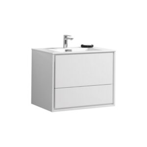 Kubebath DL30 De Lusso 30 Inch Wall Mount Single Sink Bath Vanity