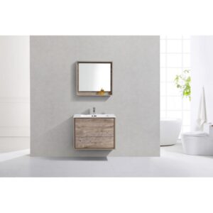 Kubebath DL30 De Lusso 30 Inch Wall Mount Single Sink Bath Vanity