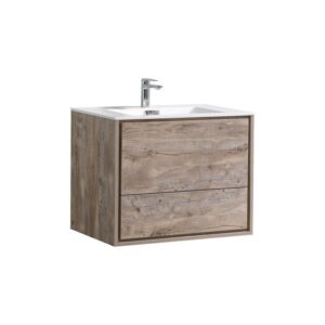 Kubebath DL30 De Lusso 30 Inch Wall Mount Single Sink Bath Vanity