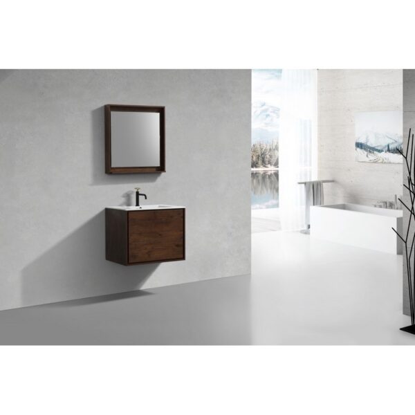 Kubebath DL30 De Lusso 30 Inch Wall Mount Single Sink Bath Vanity